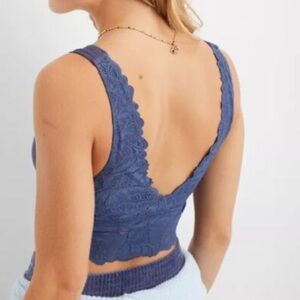LAST DAY 2/9 | Aerie Holiday Best Lace Waffle Longline Bralette